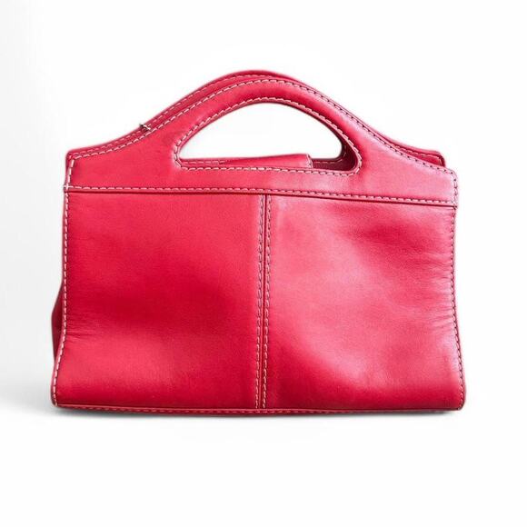 Fossil Vintage Red Leather Clutch Bag - Picture 5 of 5